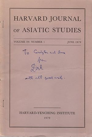 Harvard Journal of Asiatic Studies: June 1979; Volume 39, Number 1