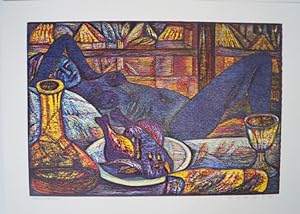 Bild des Verkufers fr La Poule" Original Holzschnitt in Farben von sechs Stcken. zum Verkauf von Treptower Buecherkabinett Inh. Schultz Volha