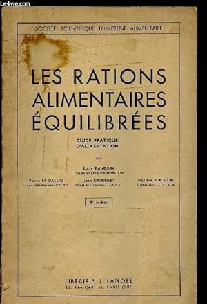 Imagen del vendedor de Les rations alimentaires quilibrs a la venta por Le-Livre