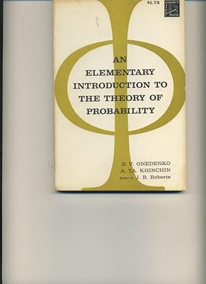 Immagine del venditore per An elementary introduction to the theory of probability (A Series of undergraduate books in mathematics) venduto da Orca Knowledge Systems, Inc.