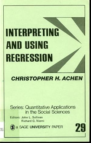 Imagen del vendedor de Interpreting and Using Regression a la venta por Librairie Le Nord