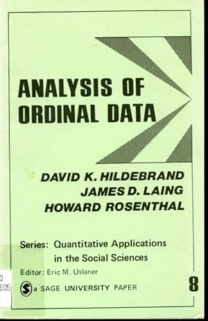Bild des Verkufers fr Analysis of Ordinal Data zum Verkauf von Librairie Le Nord