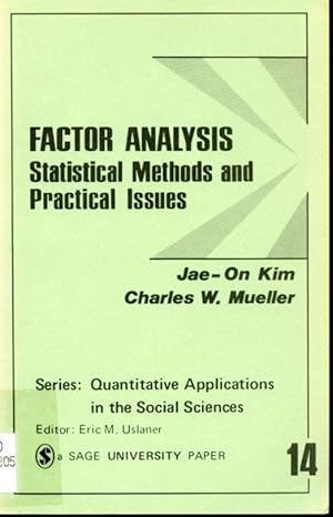 Seller image for Factor Analysis Statistical Methods and Practical Issues for sale by Librairie Le Nord