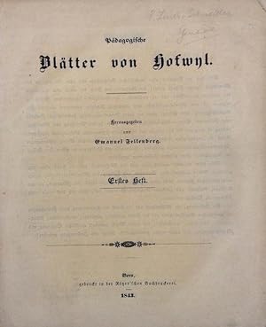 Pädagogische Blätter von Hofwyl. 2 Hefte.