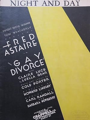 Imagen del vendedor de Night and Day Cole Porter Fred Aster Chant Piano 1932 a la venta por partitions-anciennes
