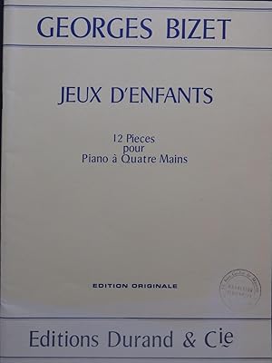 Bild des Verkufers fr BIZET Georges Jeux d'enfants 12 Pices Piano 4 mains zum Verkauf von partitions-anciennes