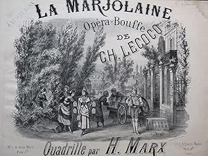 Image du vendeur pour MARX Henri La Marjolaine Lecocq Quadrille Piano 4 mains ca1877 mis en vente par partitions-anciennes