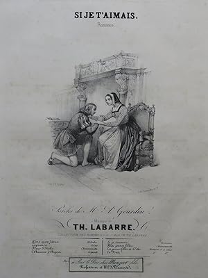 Seller image for LABARRE Thodore Si je t'aimais Chant Piano ca1840 for sale by partitions-anciennes