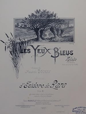 Immagine del venditore per DE LARA Isidore Les Yeux Bleus Chant Piano 1894 venduto da partitions-anciennes