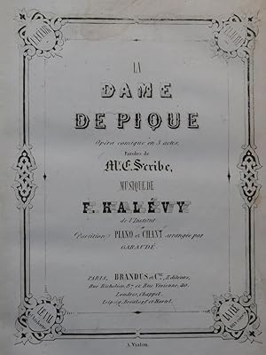 Seller image for HALVY F. La Dame de Pique Opra Chant Piano 1851 for sale by partitions-anciennes