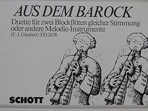 Seller image for Aus dem Barock Duos pour Fltes  bec for sale by partitions-anciennes