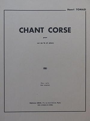 Bild des Verkufers fr TOMASI Henri Chant Corse Piano Cor en Fa 1932 zum Verkauf von partitions-anciennes