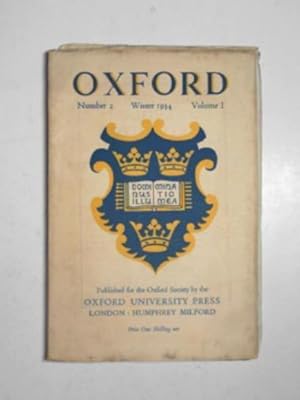 Bild des Verkufers fr Oxford, volume 1, number 2, Winter 1934 zum Verkauf von Cotswold Internet Books