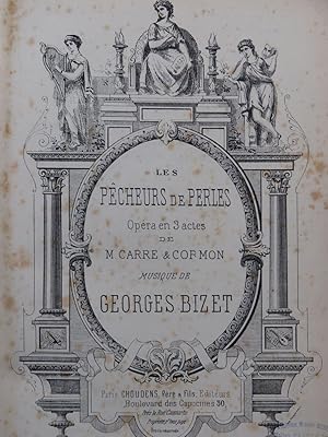 Seller image for BIZET Georges Les Pcheurs de Perles Opra Piano Chant ca1880 for sale by partitions-anciennes