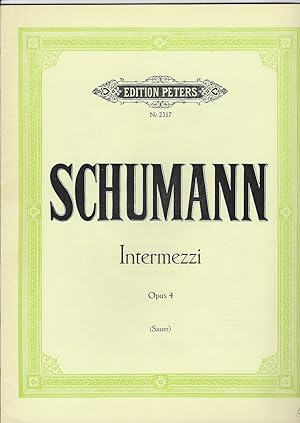 Bild des Verkufers fr Intermezzi - Opus 4 - Ausgabe fr Klavier zu 2 Hnden - Neue Ausgabe von Emil von Sauer - Edition Peters 2317 - 10548 zum Verkauf von Versandantiquariat Boller