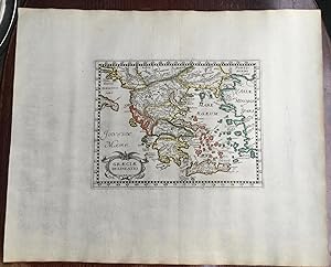 GRAECIAE DELINEATIO. Theatrum geographique Europae veteris. Carte de la Grèce antique.