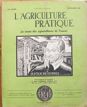 Image du vendeur pour L'Agriculture Pratique numro 11 de novembre 1949 mis en vente par Aberbroc