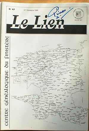 Image du vendeur pour Le Lien du Centre Gnalogique du Finistre - Numro 47 de 3me trimestre 1993 mis en vente par Aberbroc