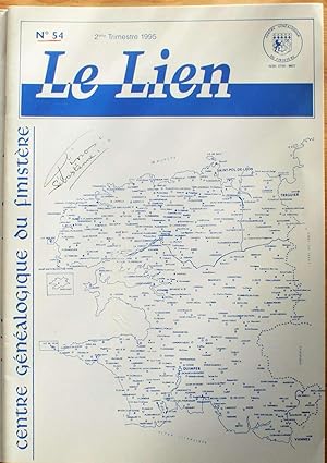 Le Lien du Centre Généalogique du Finistère - Numéro 54 de 2ème trimestre 1995