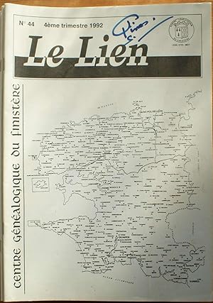 Le Lien du Centre Généalogique du Finistère - Numéro 44 de 3ème trimestre 1992