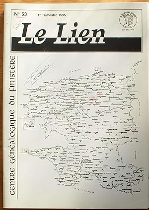 Le Lien du Centre Généalogique du Finistère - Numéro 53 de 1er trimestre 1995