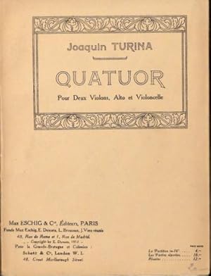 Seller image for Quatuor pour deux violons, alto et violoncello for sale by Paul van Kuik Antiquarian Music