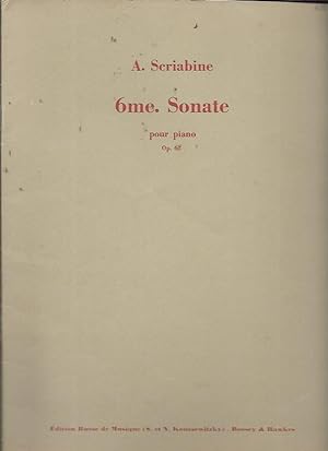 Seller image for 6me. Sonate pour Piano, Op. 62 for sale by Bookfeathers, LLC