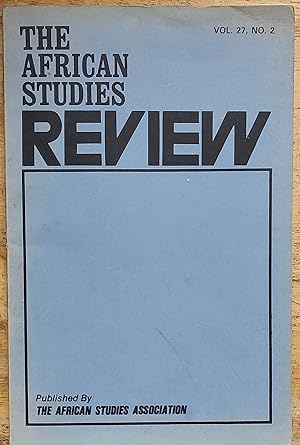 Imagen del vendedor de The African Studies Review June 1984 Volume 27 No.2 a la venta por Shore Books