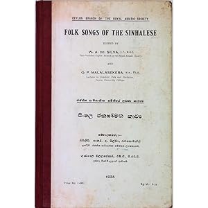 Folk Songs of the Sinhalese.