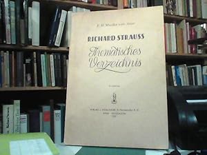 Richard Strauss. Thematisches Verzeichnis. VI. Lieferung.