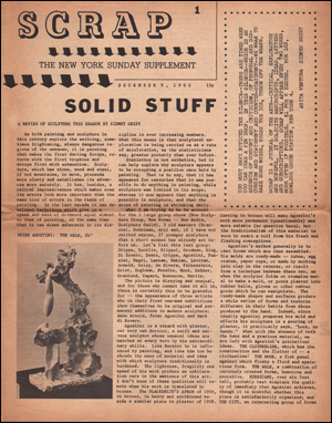 Bild des Verkufers fr Scrap, No. 1 (December 9, 1960) zum Verkauf von Specific Object / David Platzker