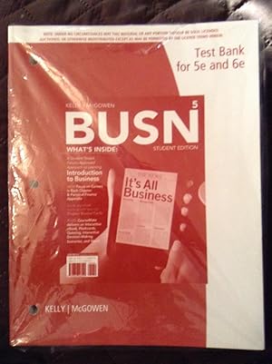 Immagine del venditore per Test Bank for 5th and 6th Edition - BUSN venduto da Text4less