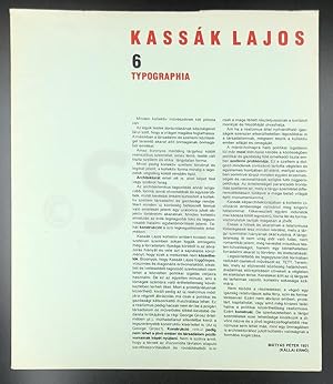 Kassak Lajos. 6 typographia.