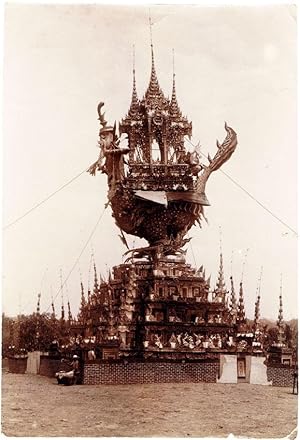 A Rare Siam Photograph of a Large Ceremonial Temple Structure.