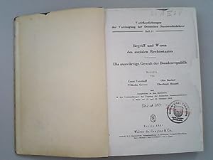 Imagen del vendedor de Begriff und Wesen des sozialen Rechtsstaates Die auswrtige Gewalt der Bundesrepublik. Aussprachen zu d. Berichten in d. Verhandl. d. Tagung d. dt. Staatsrechtslehrer zu Bonn am 15. u. 16. Okt. 1953 / Vereinigung der Deutschen Staatsrechtslehrer: Verffentlichungen der Vereinigung der Deutschen Staatsrechtslehrer ; H. 12 a la venta por Antiquariat Bookfarm