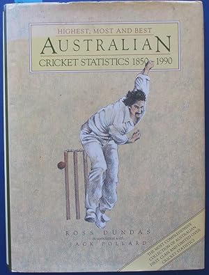 Seller image for Highest, Most and Best Australian Cricket Statistics 1850-1990 for sale by Reading Habit