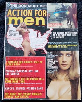 ACTION FOR MEN Adventure Magazine May 1974 Gangster Prison GGA Minney Pollen