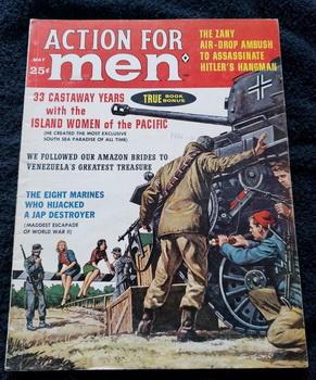 Image du vendeur pour ACTION FOR MEN Adventure Magazine May 1961 Amazon WWII Tank Cohen Norem Whiting mis en vente par Comic World