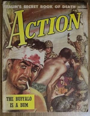 ACTION (Men Adventure Magazine) V1 #2 May 1953 UFO Stalin Sabre Jets Schneider
