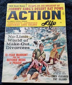 Seller image for ACTION LIFE Adventure Magazine November 1964 Brickhill Schaare DeSoto Copeland for sale by Comic World