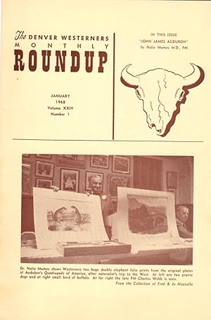 Bild des Verkufers fr The Denver Westerners' Monthly Roundup: January 1968, Vol XXIV, No. 1 zum Verkauf von Clausen Books, RMABA