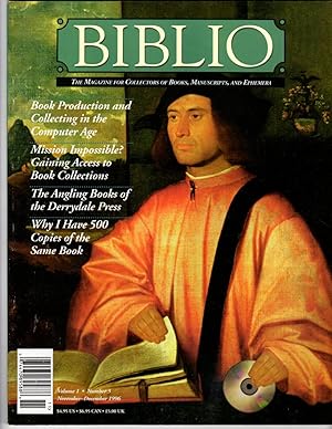 Bild des Verkufers fr Biblio: Exploring the World of Books: November-December 1996; Volume 1, Number 3 zum Verkauf von Clausen Books, RMABA