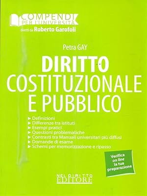 Immagine del venditore per Diritto costituzionale e pubblico venduto da Librodifaccia