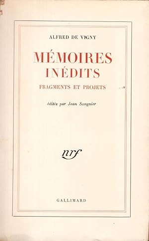 Mémoires inédits. Fragments et projets. Édités par Jean Sangnier.