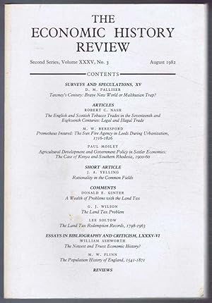 Imagen del vendedor de The Economic History Review. Second Series, Volume XXXV (35), No. 3, August 1982 a la venta por Bailgate Books Ltd