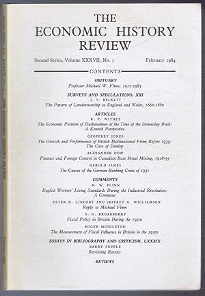 The Economic History Review. Second Series, Volume XXXVII (37), No. 1, February 1984