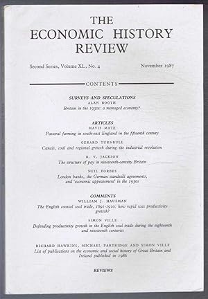 The Economic History Review. Second Series, Volume XL (40), No. 4, November 1987