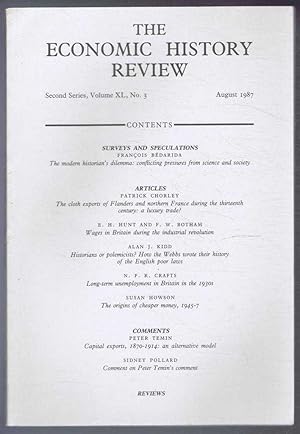 The Economic History Review. Second Series, Volume XL (40), No. 3, August 1987