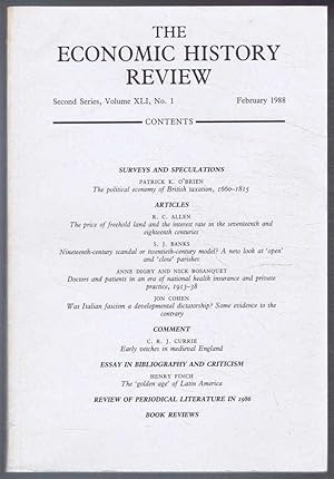 The Economic History Review. Second Series, Volume XLI (41), No. 1, February 1988