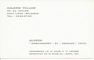 Imagen del vendedor de Alocco : "Ambichromes" et "Decoupe" (1970) (announcement) a la venta por The land of Nod - art & books